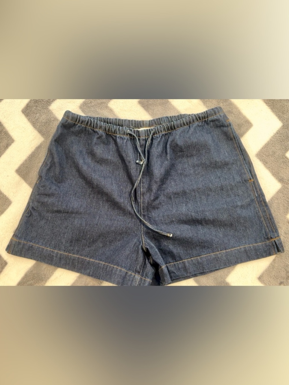 H&M Dark Blue Denim Drawstring Womens shorts